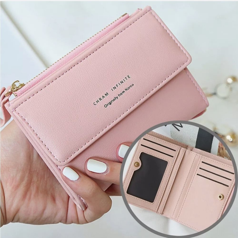 Womens Rfid Blocking Bifold PU Leather Pocket Wallet Card Holder Mini Purse